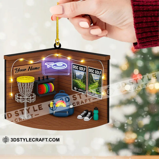 Disc Golf Corner Home Decor, Christmas Ornament, Personalized Ornament style option 2