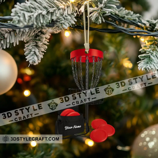 Disc Golf Home Decor, Christmas Ornament, Personalized Ornament style option 3