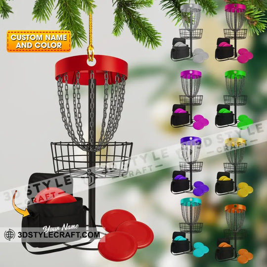 Disc Golf Home Decor, Christmas Ornament, Personalized Ornament style option 1