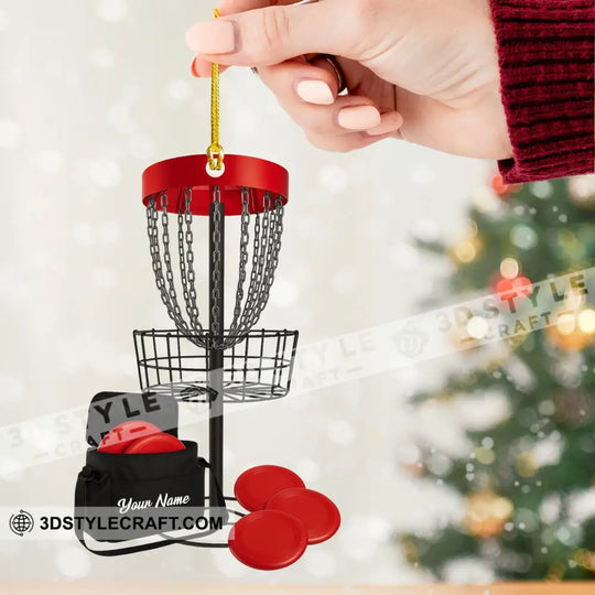 Disc Golf Home Decor, Christmas Ornament, Personalized Ornament style option 2