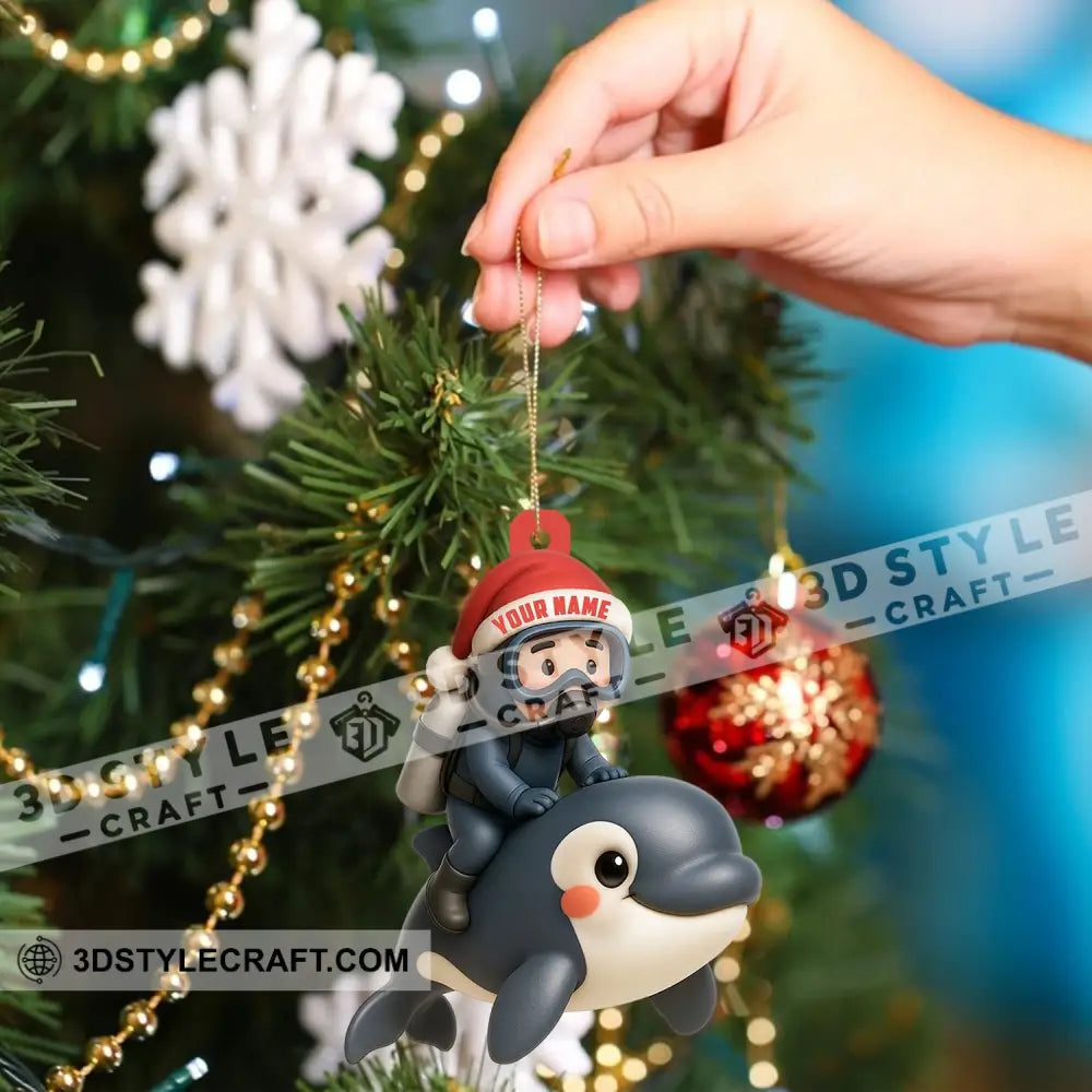 Diver Home Decor Christmas Ornament Personalized Ornament Ornament