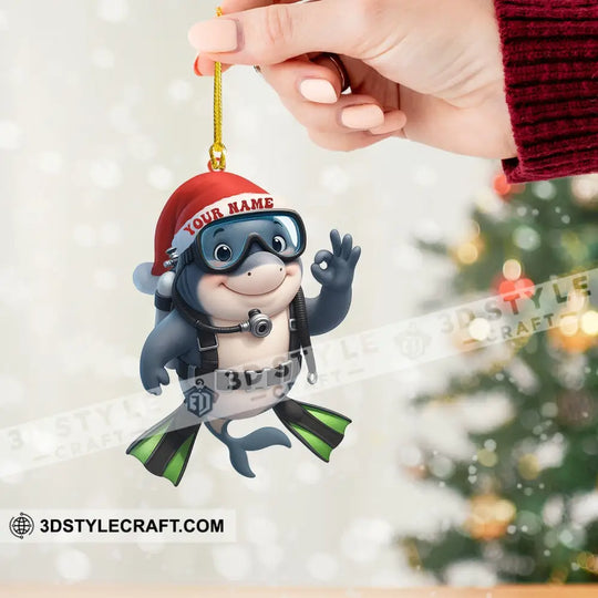 Diver, Home Decor, Christmas Ornament, Personalized Ornament style option 2