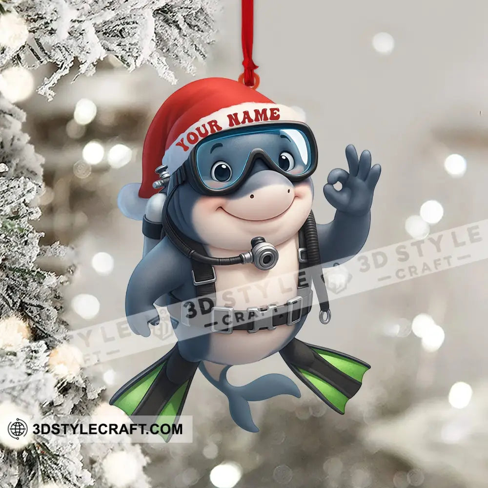 Diver Home Decor Christmas Ornament Personalized Ornament Ornament