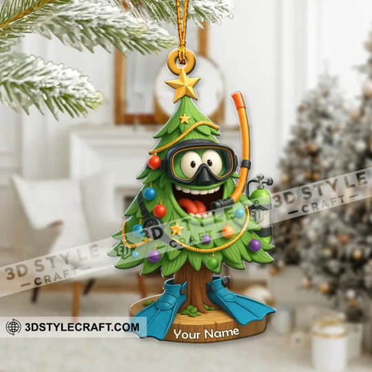 Diving Christmas Tree Home Decor, Christmas Ornament, Personalized Ornament style option 4
