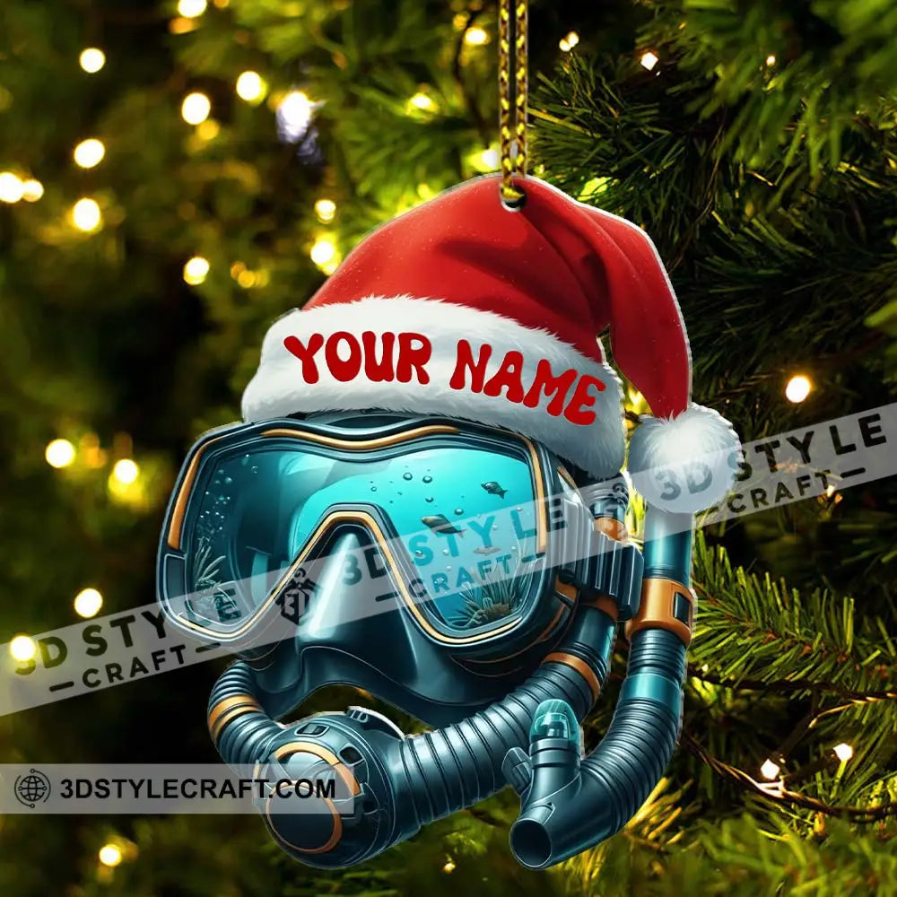 Diving Home Decor Christmas Ornament Personalized Ornament Ornament