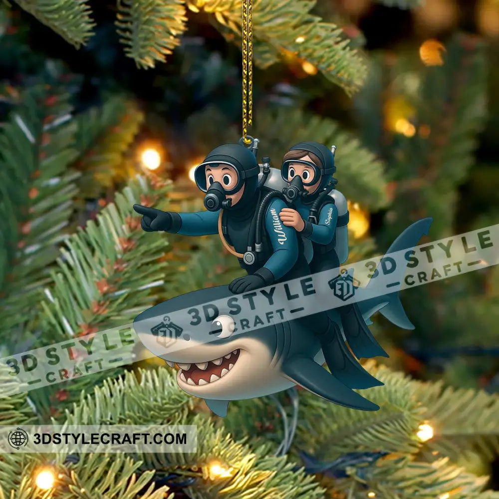 Diving Home Decor Christmas Ornament Personalized Ornament Ornament