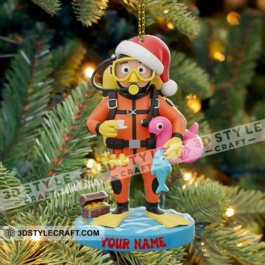 Diving Lover Christmas Home Decor, Christmas Ornament, Personalized Ornament style option 4