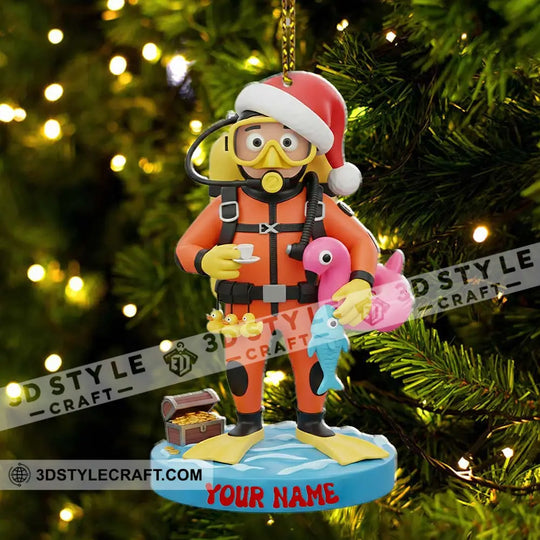 Diving Lover Christmas Home Decor, Christmas Ornament, Personalized Ornament style option 3