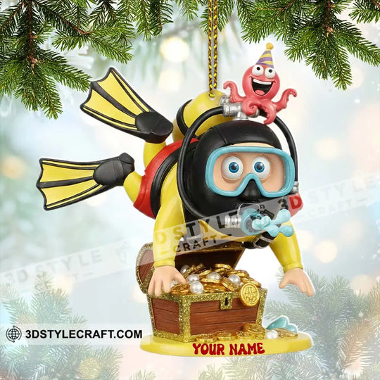 Diving Lover Christmas Home Decor, Christmas Ornament, Personalized Ornament style option 2