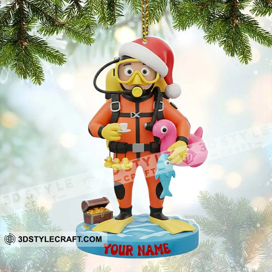 Diving Lover Christmas Home Decor, Christmas Ornament, Personalized Ornament style option 2