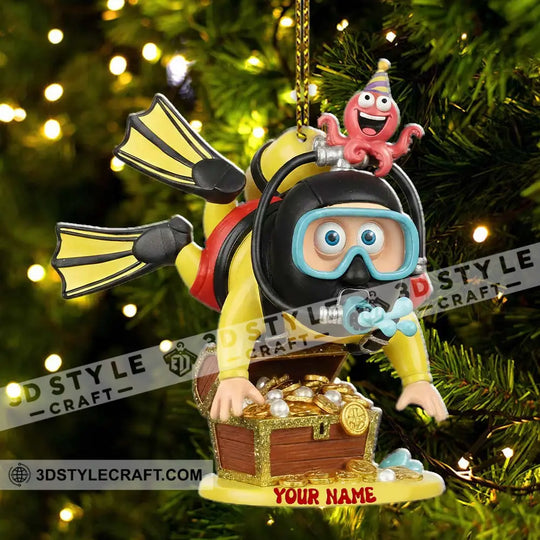 Diving Lover Christmas Home Decor, Christmas Ornament, Personalized Ornament style option 3