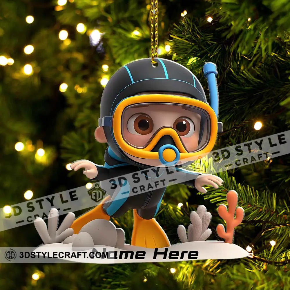 Diving Lover Home Decor Christmas Ornament Personalized Ornament Ornament