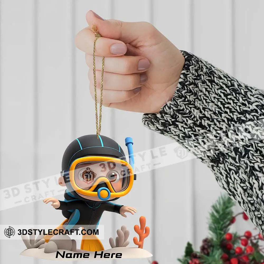 Diving Lover Home Decor Christmas Ornament Personalized Ornament Ornament