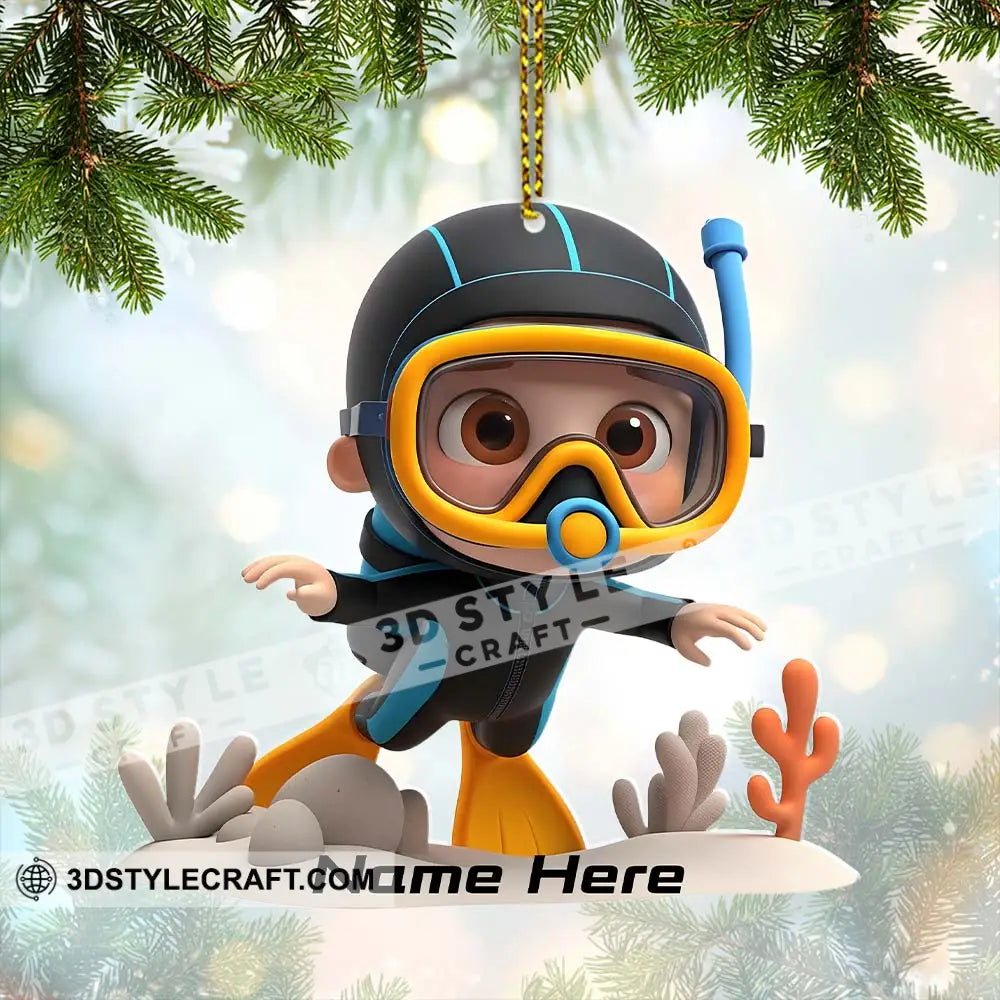 Diving Lover Home Decor Christmas Ornament Personalized Ornament Ornament