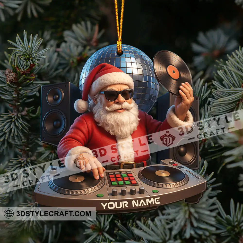 DJ Santa Home Decor Christmas Ornament Personalized Ornament Ornament