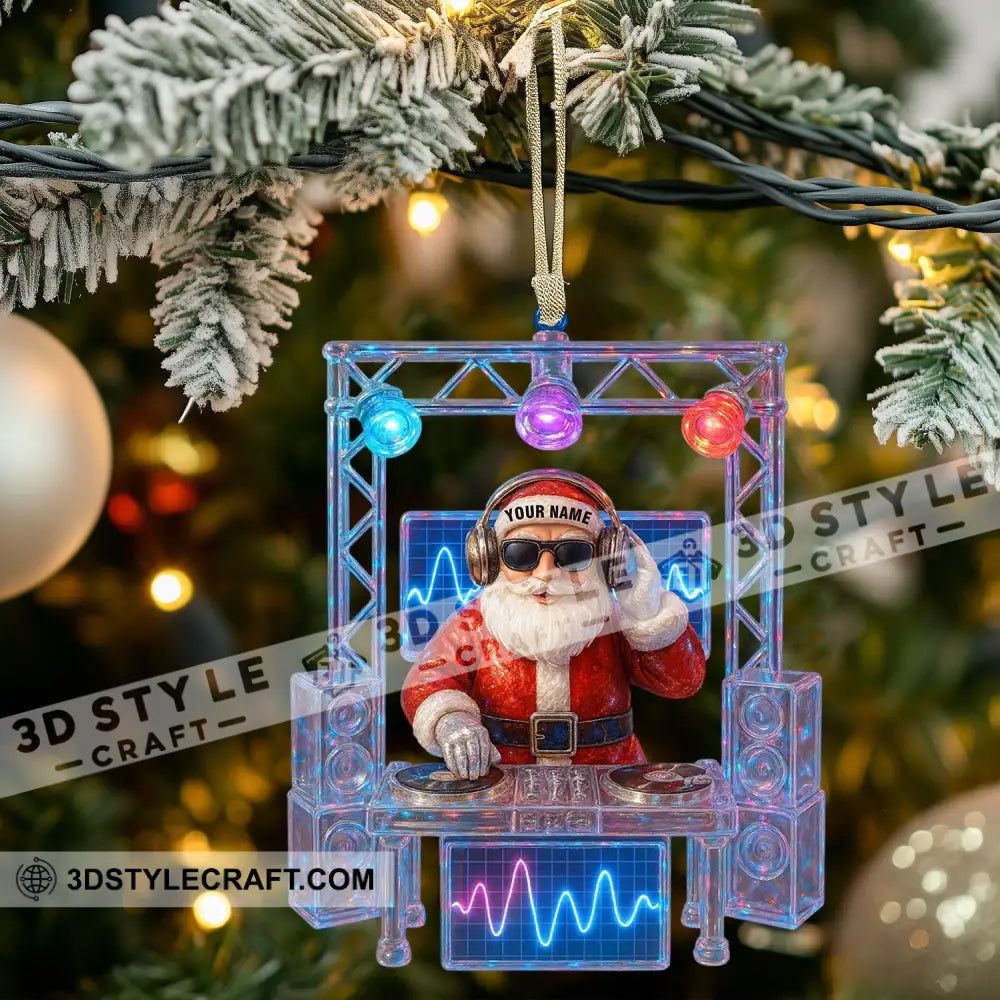DJ Santa Home Decor Christmas Ornament Personalized Ornament Ornament