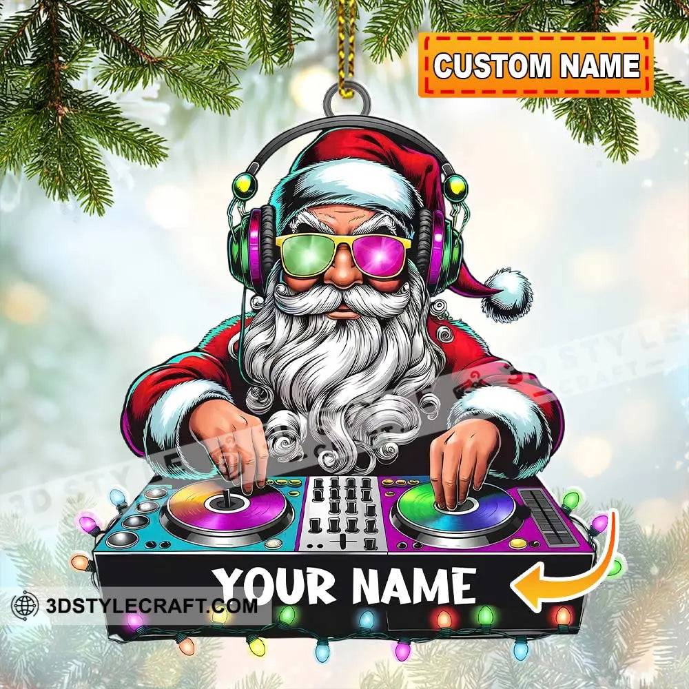 Dj Santa Ornament Personalized 3.54’’ / 1