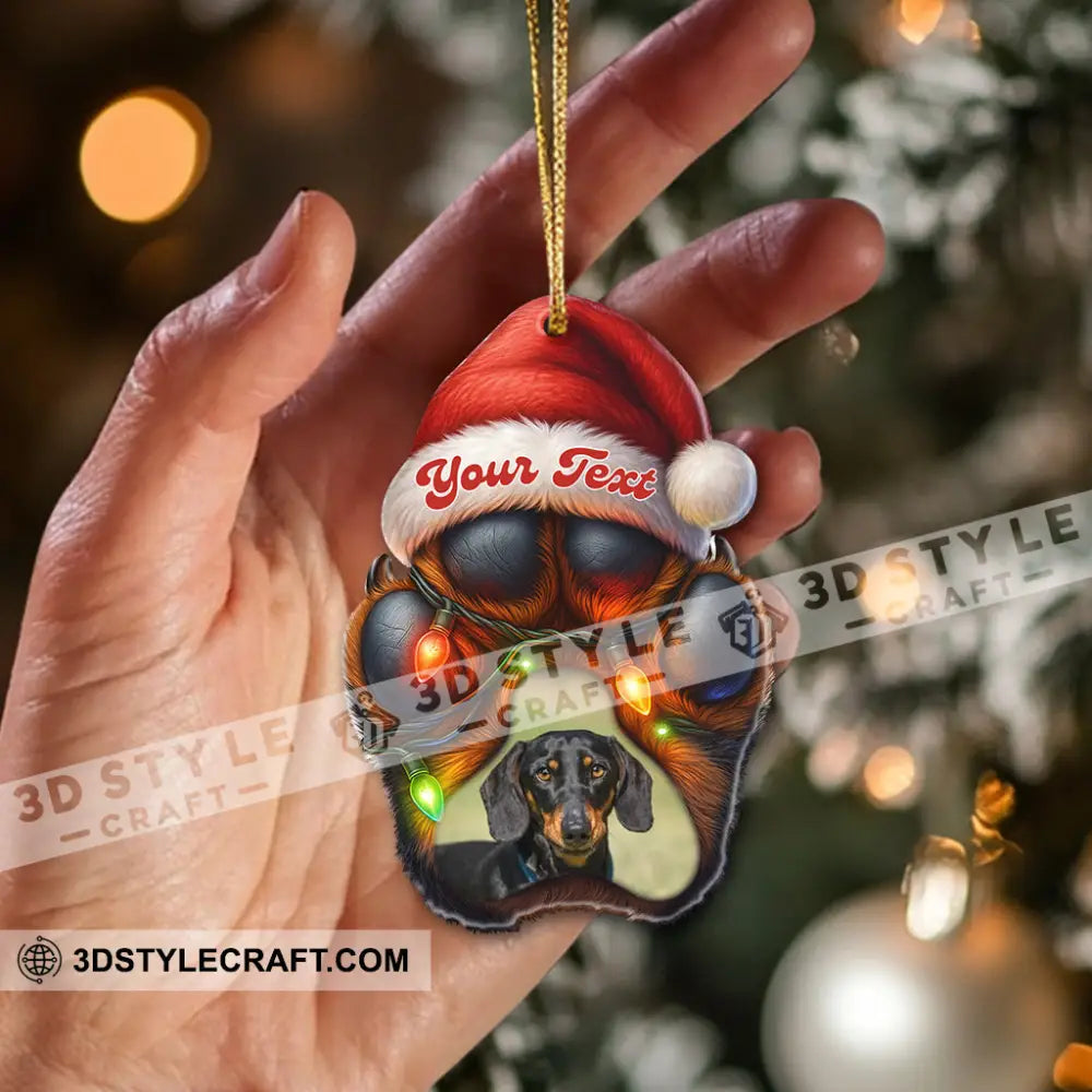 Dog Paw Christmas Home Decor Christmas Ornament Personalized Ornament Ornament