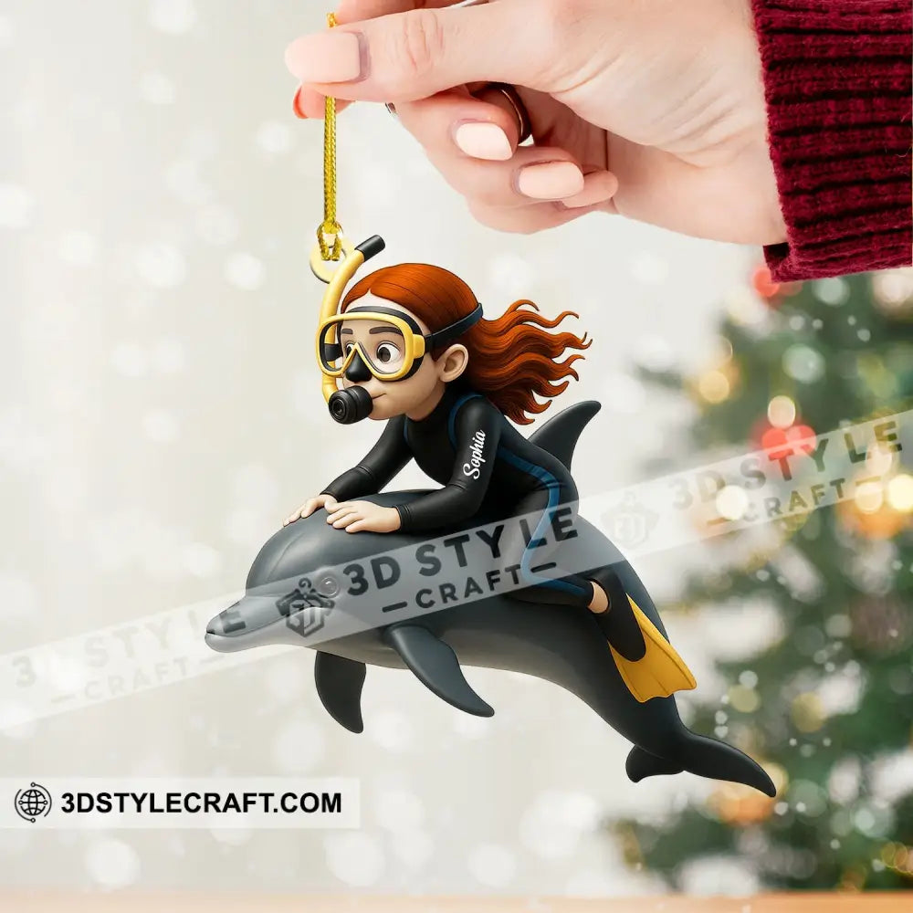 Dolphin Trainer Home Decor Christmas Ornament Personalized Ornament Ornament