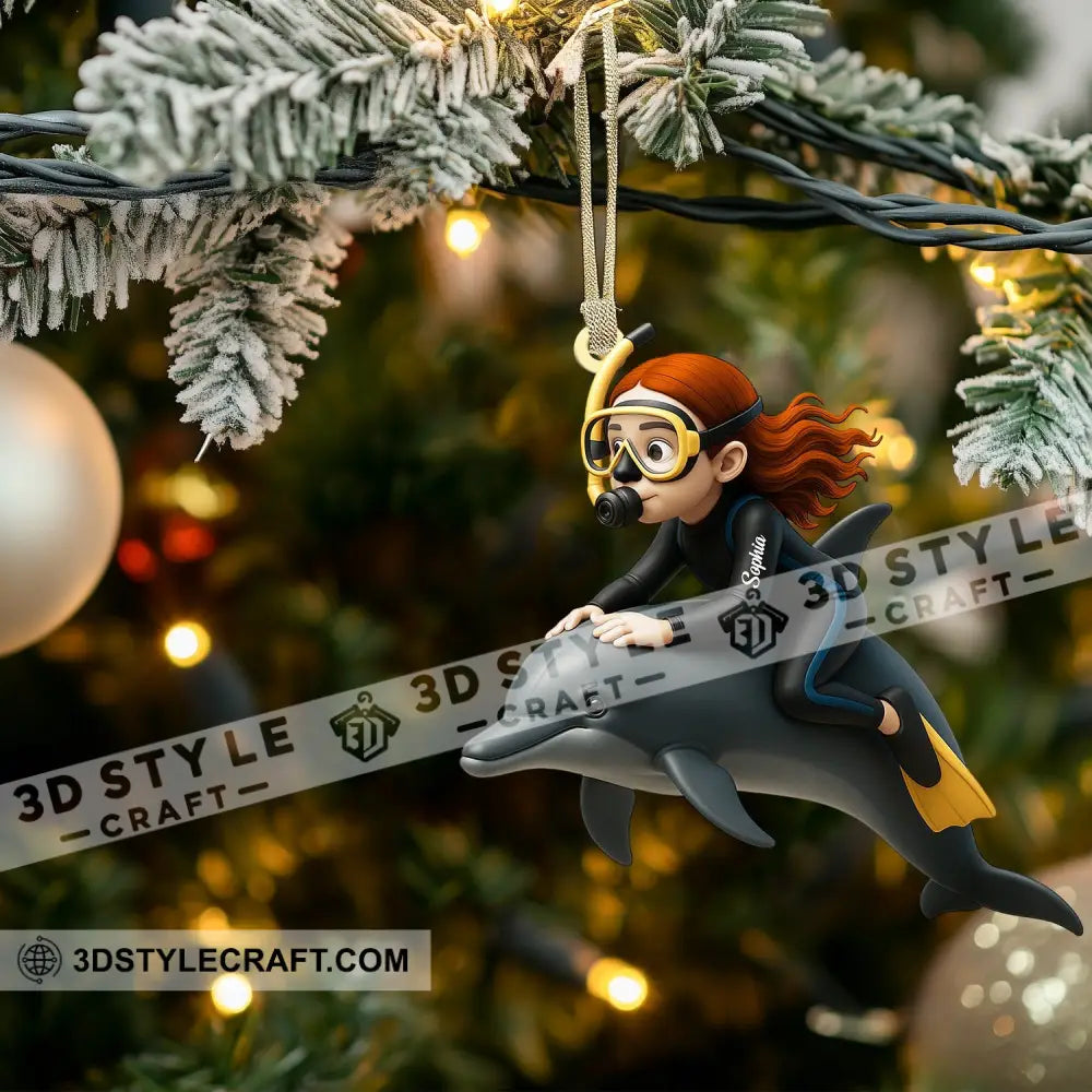 Dolphin Trainer Home Decor Christmas Ornament Personalized Ornament Ornament