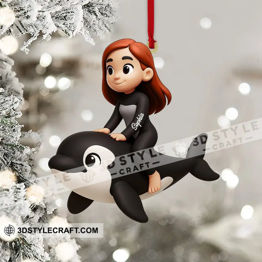 Dolphin Training Home Decor, Christmas Ornament, Personalized Ornament style option 4