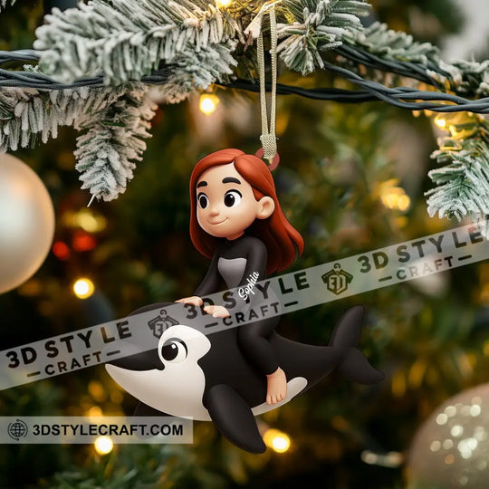 Dolphin Training Home Decor, Christmas Ornament, Personalized Ornament style option 3