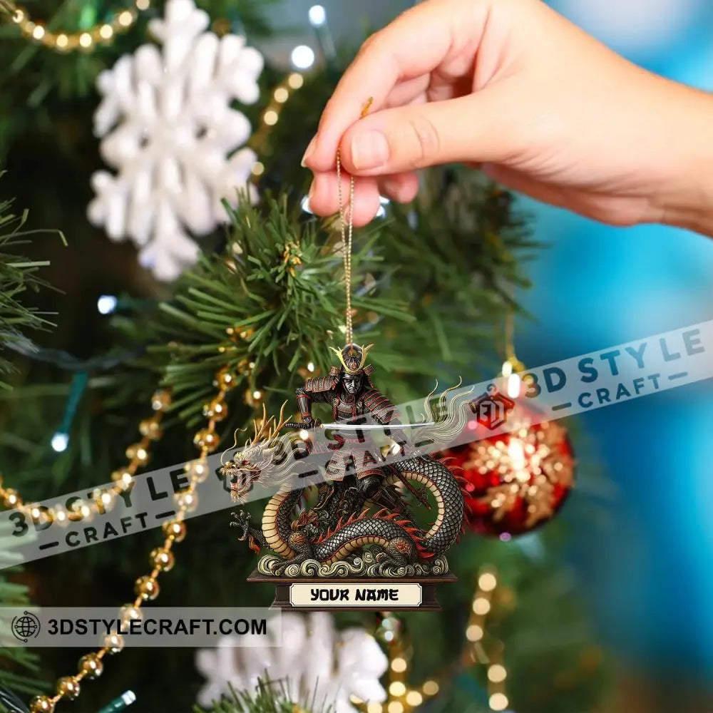 Dragon Samurai Home Decor Christmas Ornament Personalized Ornament Ornament