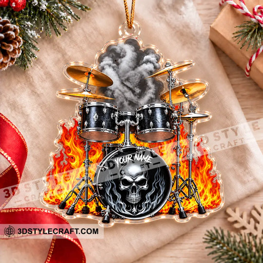 Drummer Home Decor, Christmas Ornament, Personalized Ornament style option 4