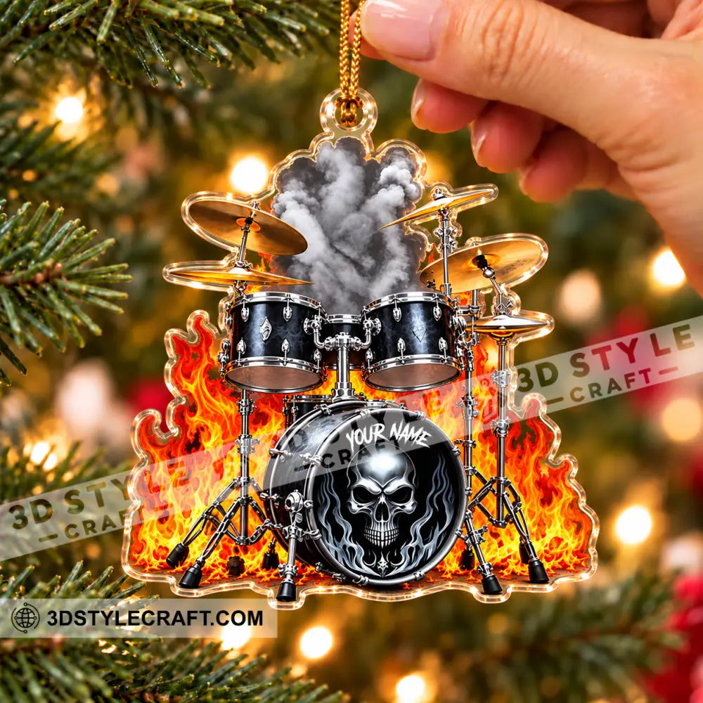 Drummer Home Decor Christmas Ornament Personalized Ornament - Ornament