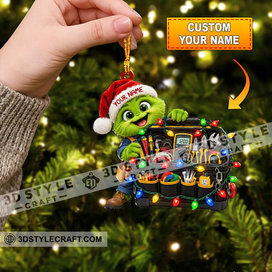 Electrician Home Decor Christmas Ornament Personalized Ornament - 3.54’’ / 1 Ornament - Ornament