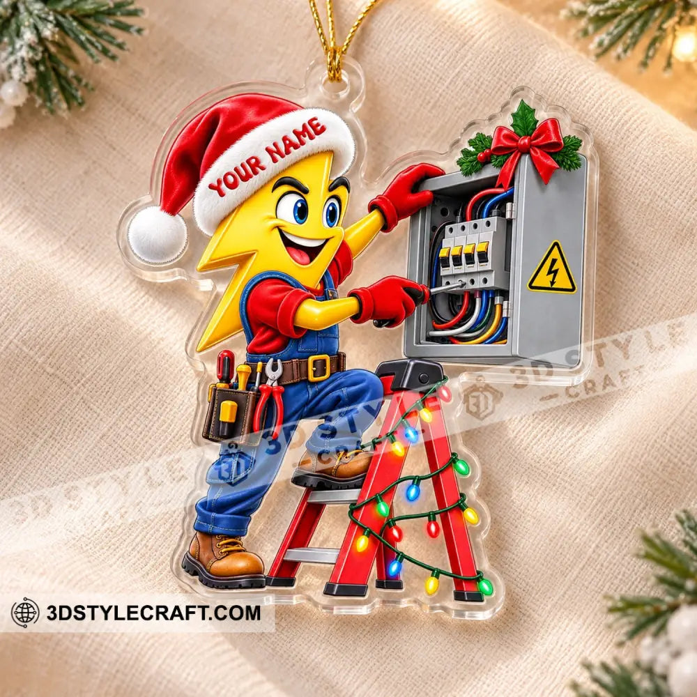 Electrician Home Decor Christmas Ornament Personalized Ornament - Ornament
