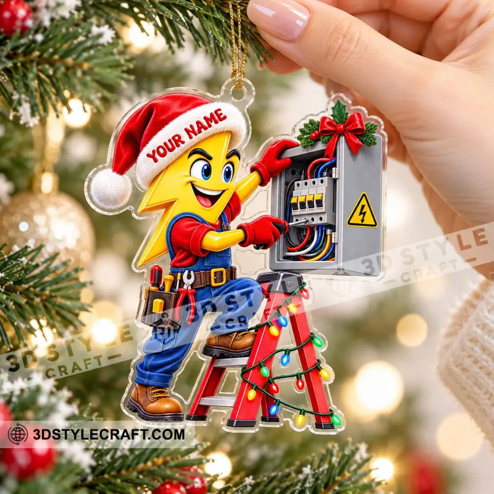 Electrician Home Decor Christmas Ornament Personalized Ornament - Ornament