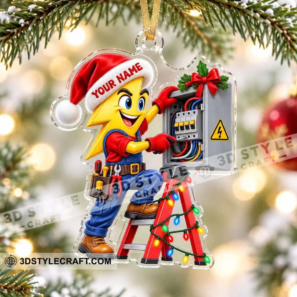 Electrician Home Decor Christmas Ornament Personalized Ornament - Ornament