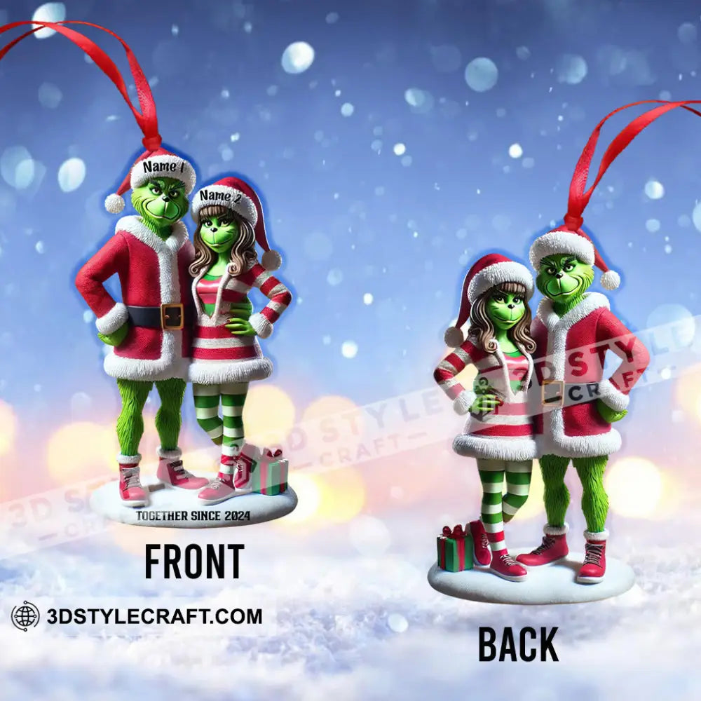 Elf Couple Home Decor Christmas Ornament Personalized