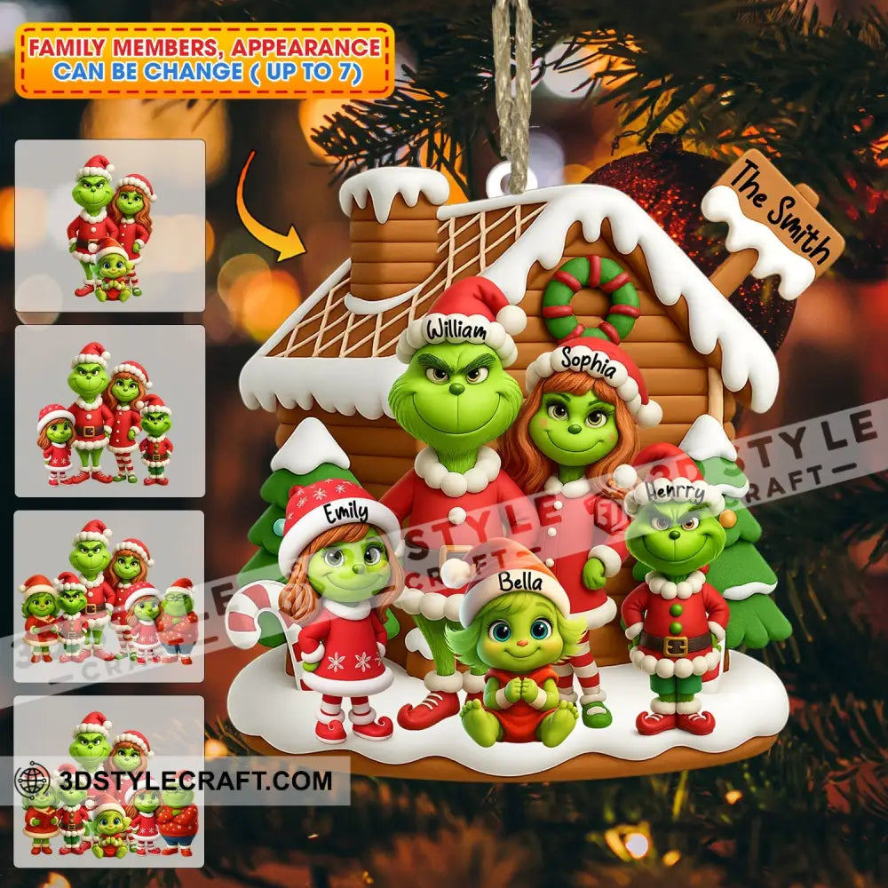 ELF Family Christmas Home Decor Christmas Ornament Personalized Ornament 3.54’’ / 1 Ornament Ornament