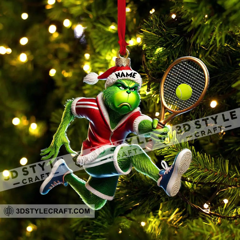 Elf Tennis Ornament Personalized