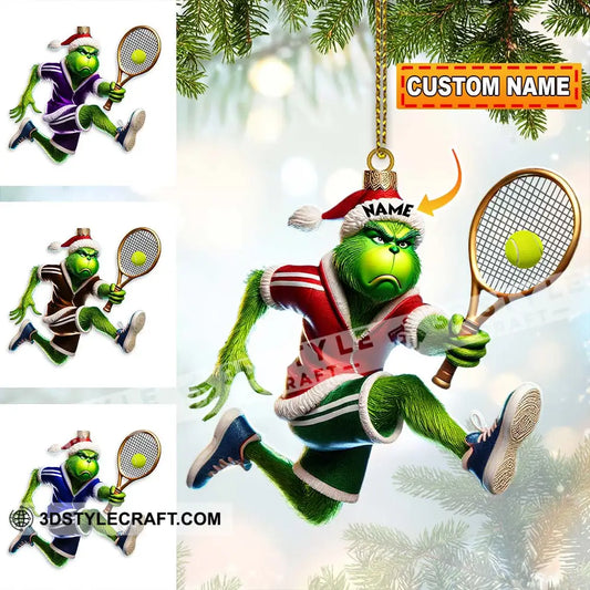 Elf Tennis Ornament Personalized