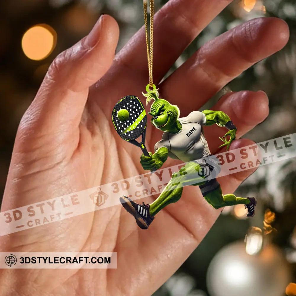 Elf Tennis Player Home Decor Christmas Ornament Personalized