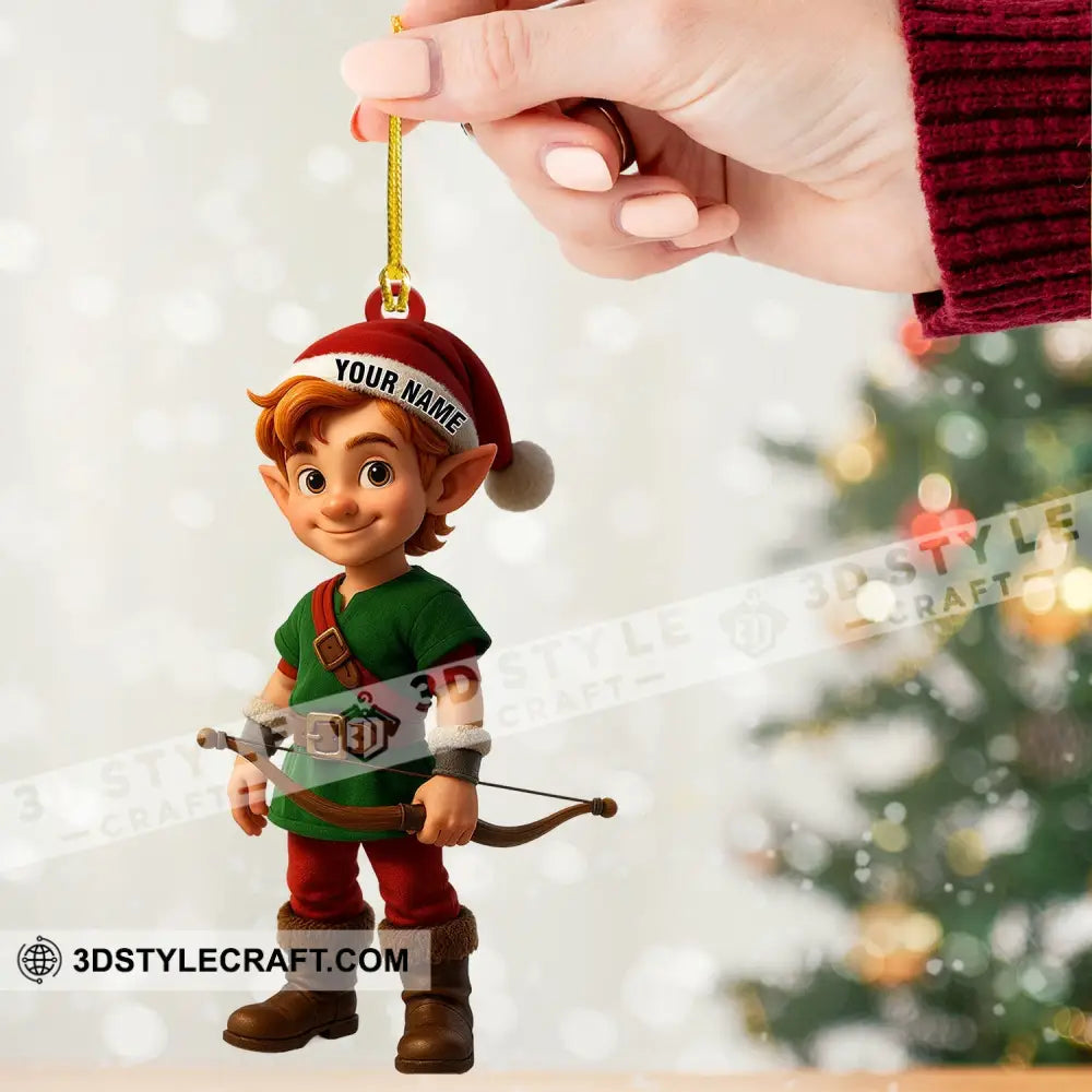 ELF Victor Christmas Home Decor Christmas Ornament Personalized Ornament Ornament