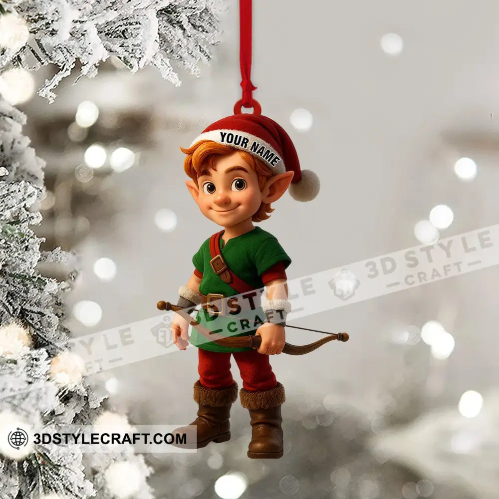 ELF Victor Christmas Home Decor Christmas Ornament Personalized Ornament Ornament