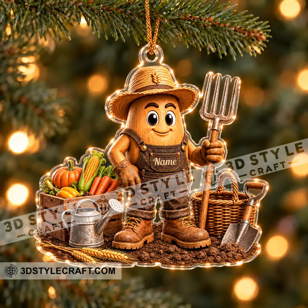 Farmer Home Decor Christmas Ornament Personalized Ornament - Ornament