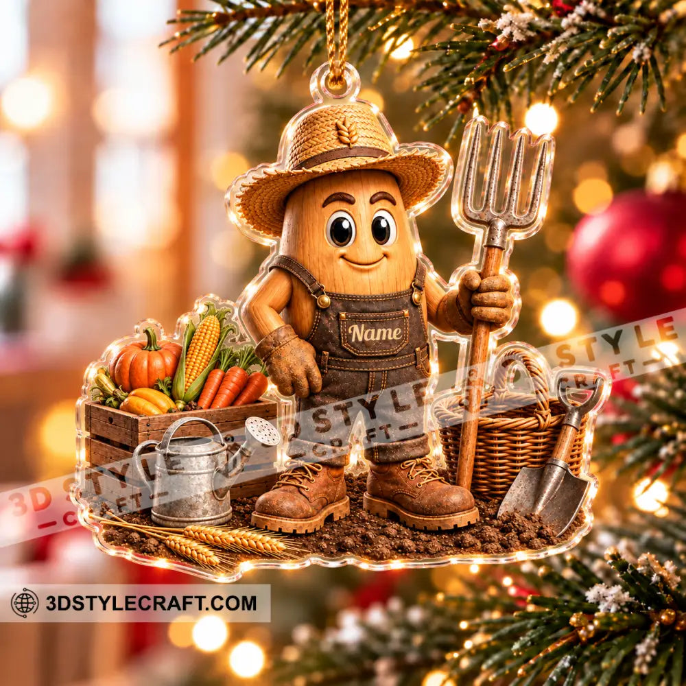 Farmer Home Decor Christmas Ornament Personalized Ornament - Ornament