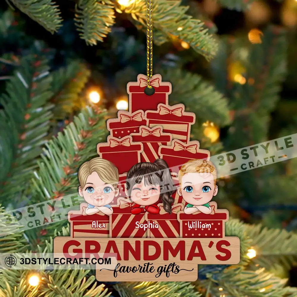 Favorite Gifts - Personalized Custom Shaped Wooden Ornament Gift For Family