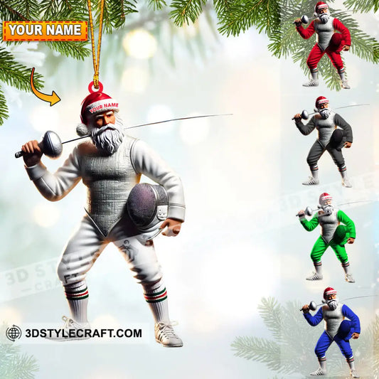 Fencing Christmas Ornament Personalized 3.54’’ / 1