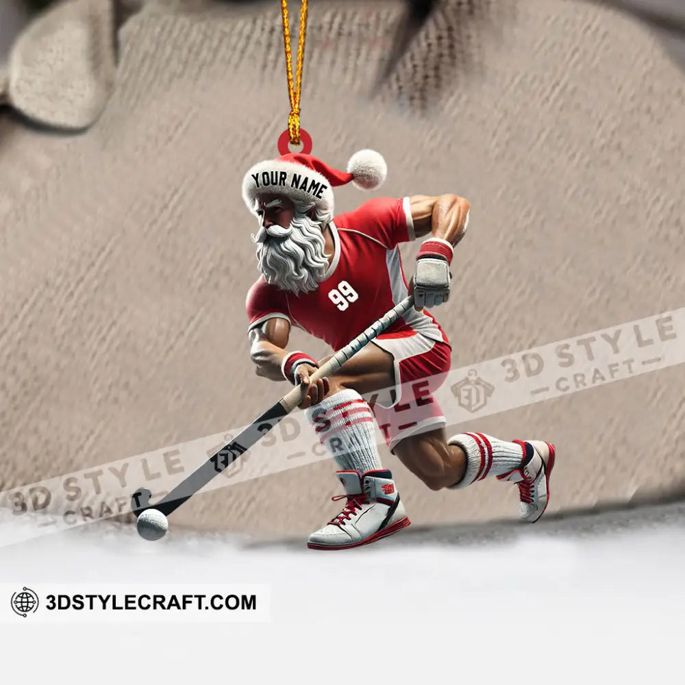 Field Hockey Home Decor Christmas Ornament Personalized