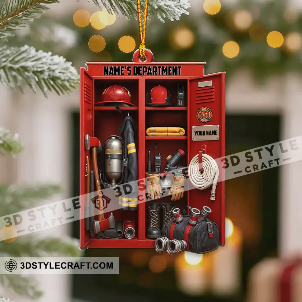 Fireman Corner Home Decor Christmas Ornament Personalized Ornament Ornament