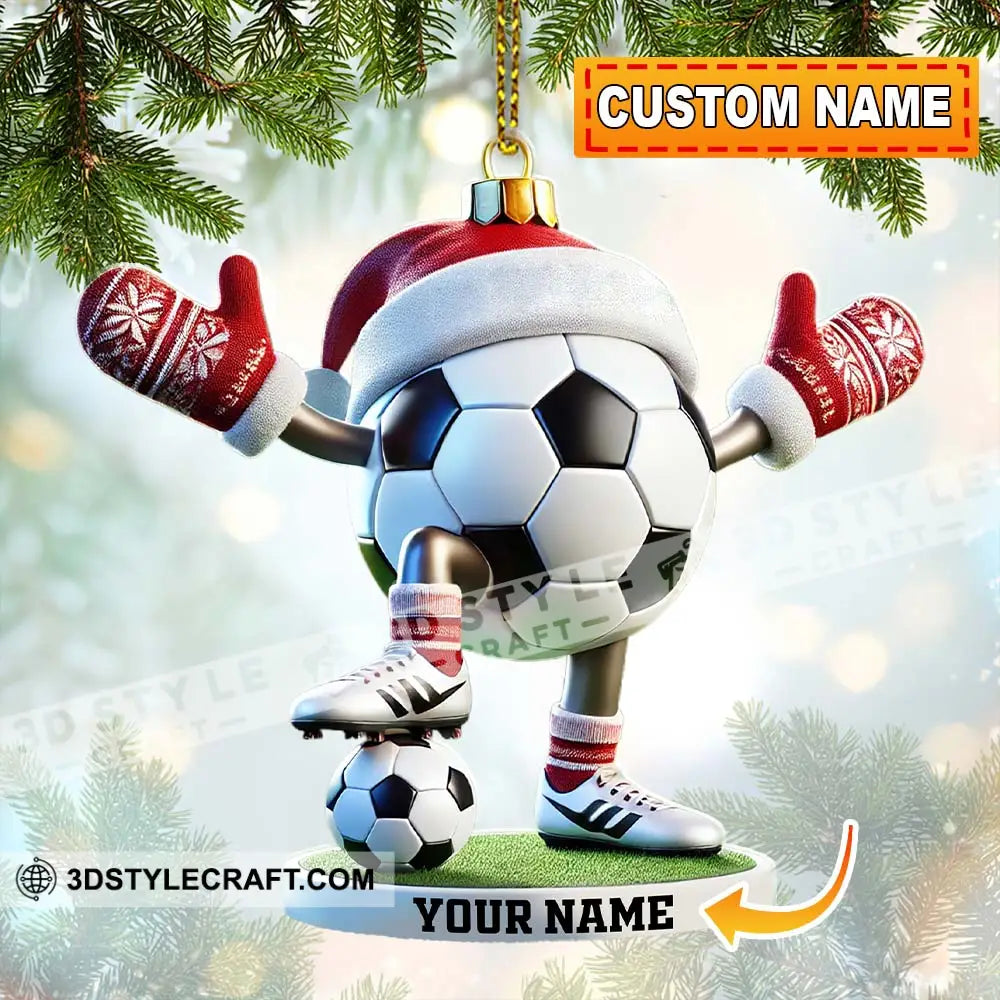 Football Ball Christmas Ornament Personalized 3.54’’ / 1