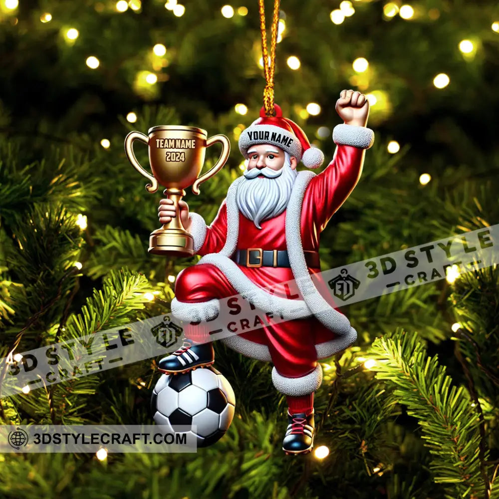 Champion Santa Christmas Ornament Personalized