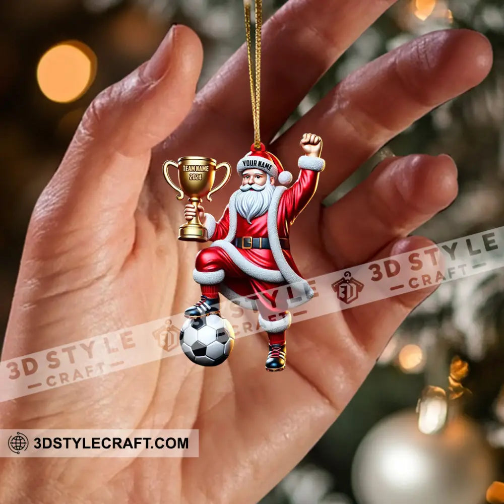 Champion Santa Christmas Ornament Personalized