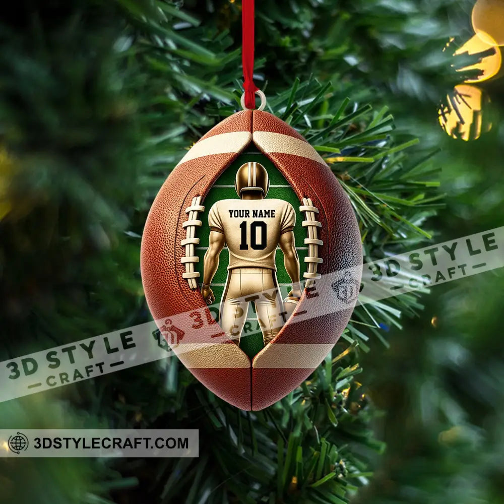 Football Christmas Home Decor Christmas Ornament Personalized Ornament Ornament